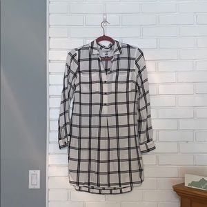 Long Sleeve Flannel Shirt Dress